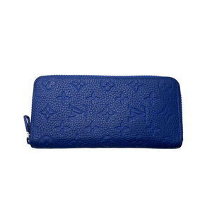 Louis Vuitton Zippy Wallet Vertical Long Taurillon Leather Neon Blue